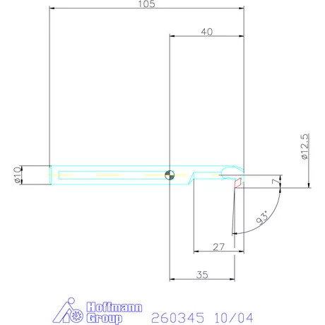 Furatkés, acél  10/04 mm