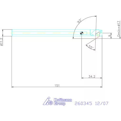 Furatkés, acél  12/07 mm