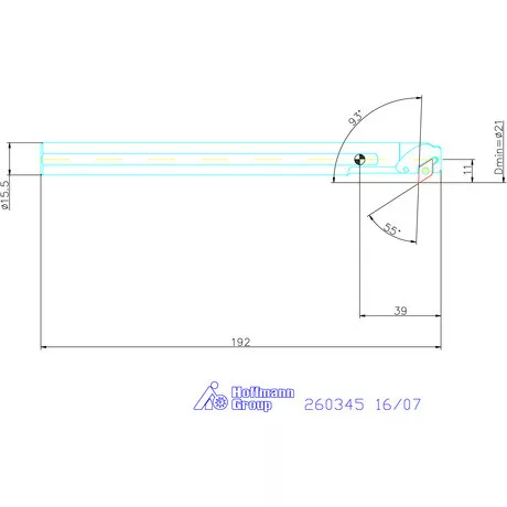 Furatkés, acél  16/07 mm
