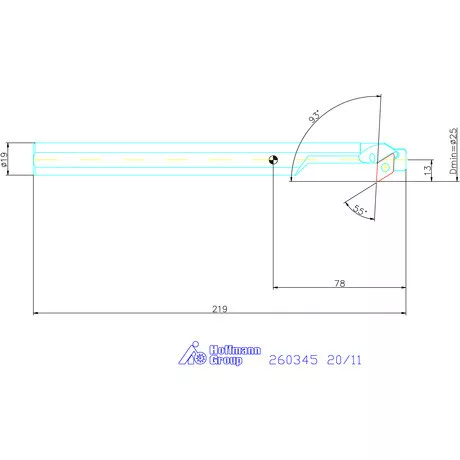 Furatkés, acél  20/11 mm