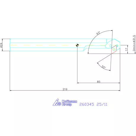 Furatkés, acél  25/11 mm