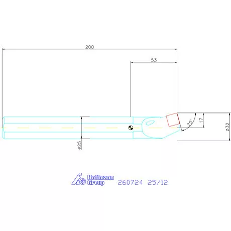 Furatkés, acél  25/12 mm