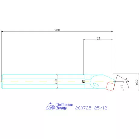Furatkés, acél  25/12 mm