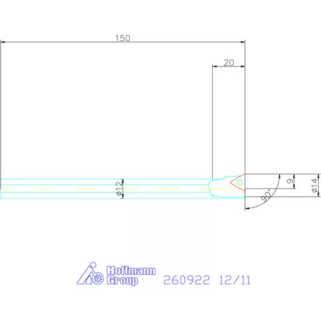 Furatkés HSS  12/11 mm