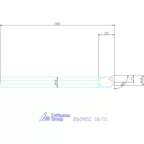 Furatkés HSS  16/11 mm