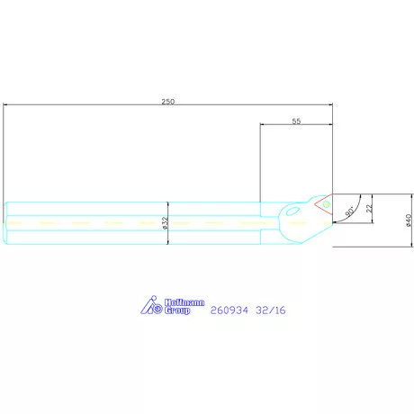 Furatkés, acél  32/16 mm
