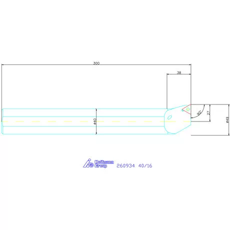 Furatkés, acél  40/16 mm