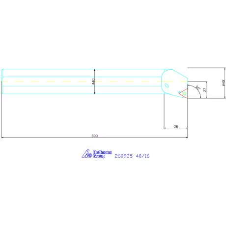 Furatkés, acél  40/16 mm