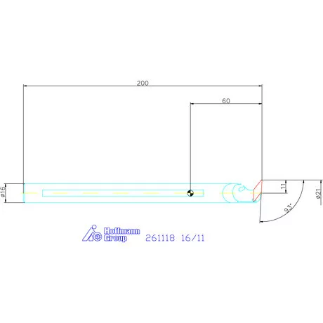 Furatkés, keményfém  16/11 mm