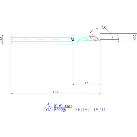 Furatkés, acél  16/11 mm