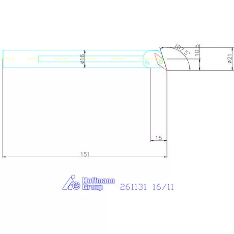 Furatkés, acél  16/11 mm