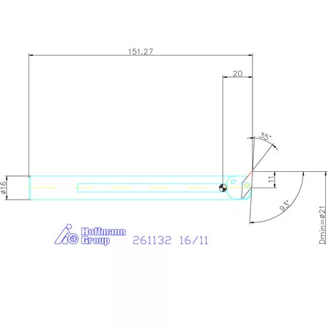 Furatkés, acél  16/11 mm