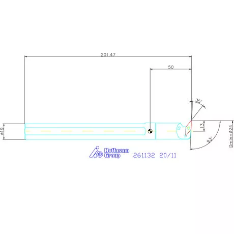 Furatkés, acél  20/11 mm