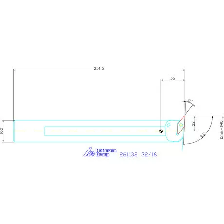 Furatkés, acél  32/16 mm