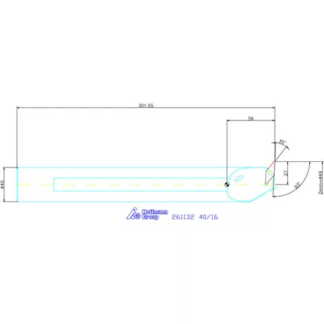 Furatkés, acél  40/16 mm