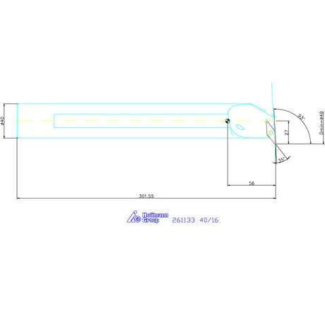 Furatkés, acél  40/16 mm
