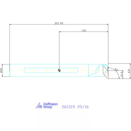 GARANT Master Turn furatkés, acél, spirális  25/16 mm