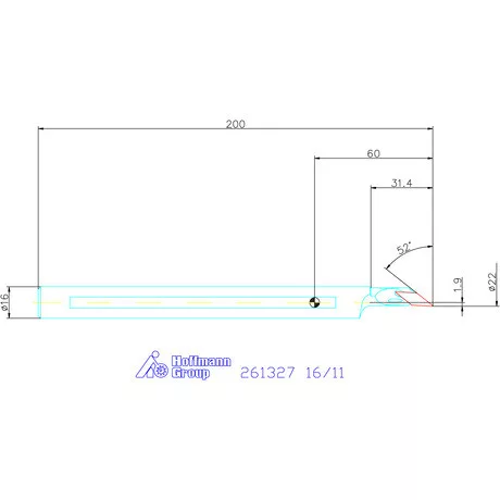 Furatkés, HM  16/11 mm