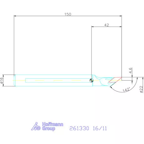 Furatkés HSS  16/11 mm
