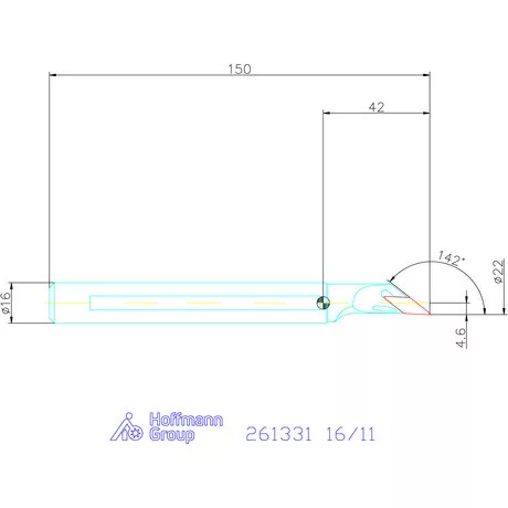 Furatkés HSS  16/11 mm