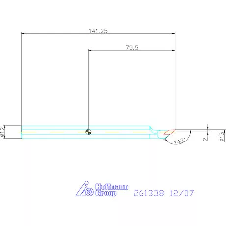 Furatkés, acél  12/07 mm