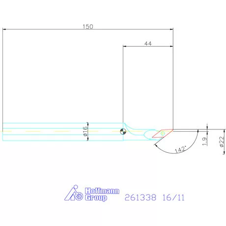 Furatkés, acél  16/11 mm
