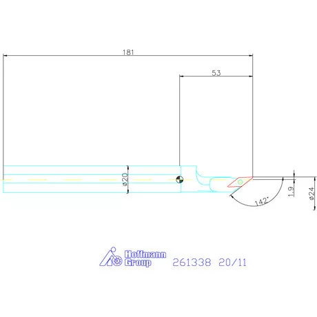 Furatkés, acél  20/11 mm