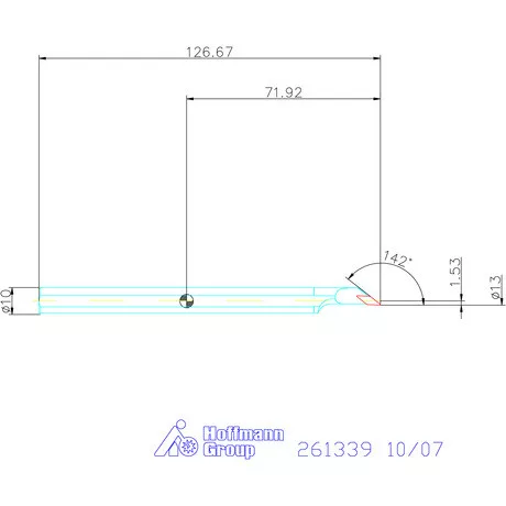Furatkés, acél  10/07 mm