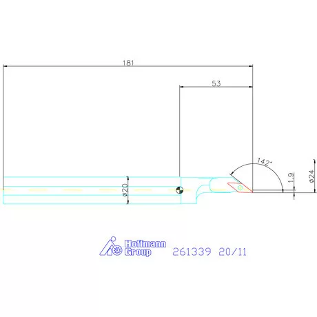 Furatkés, acél  20/11 mm