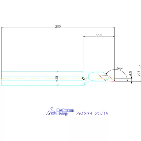Furatkés, acél  25/16 mm