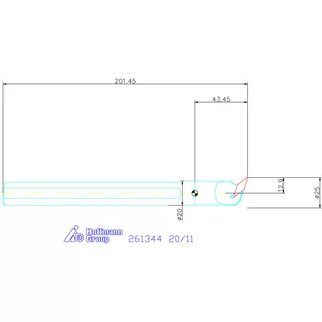 Furatkés, acél  20/11 mm