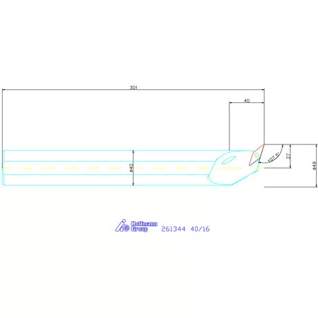 Furatkés, acél  40/16 mm