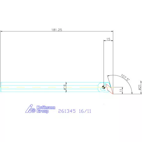 Furatkés, acél  16/11 mm