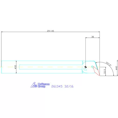 Furatkés, acél  32/16 mm