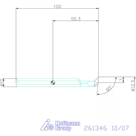 Furatkés, acél  10/07 mm