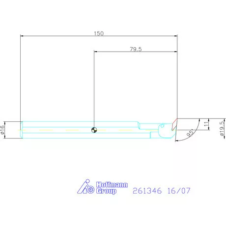 Furatkés, acél  16/07 mm