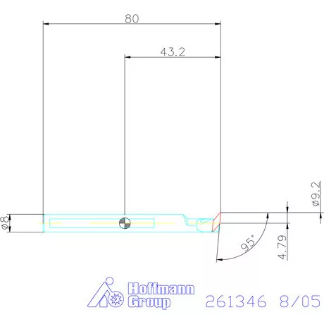 Furatkés, acél  8/05 mm