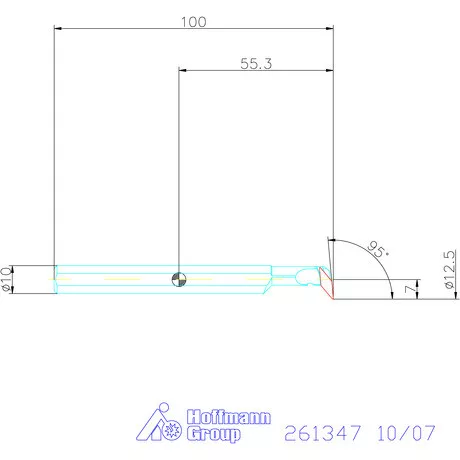 Furatkés, acél  10/07 mm