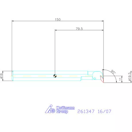 Furatkés, acél  16/07 mm