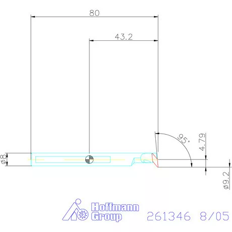 Furatkés, acél  8/05 mm