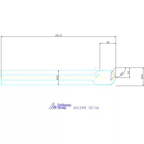 Furatkés, acél  32/16 mm