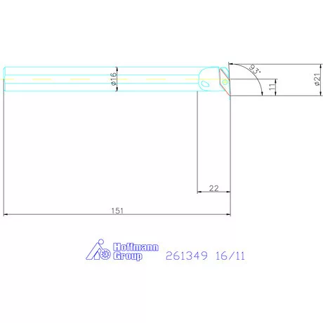 Furatkés, acél  16/11 mm