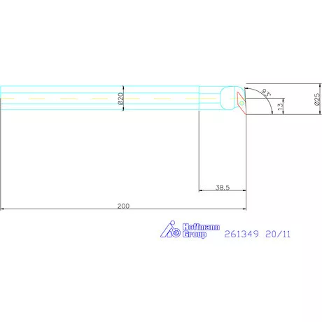Furatkés, acél  20/11 mm