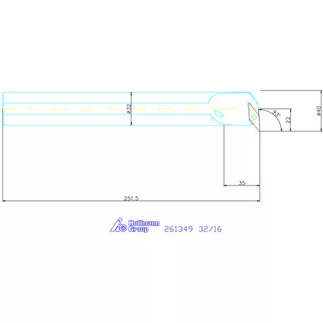 Furatkés, acél  32/16 mm