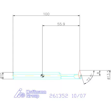 Furatkés, acél  10/07 mm
