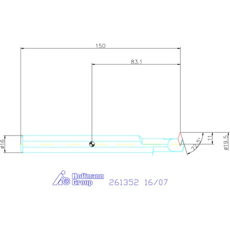 Furatkés, acél  16/07 mm