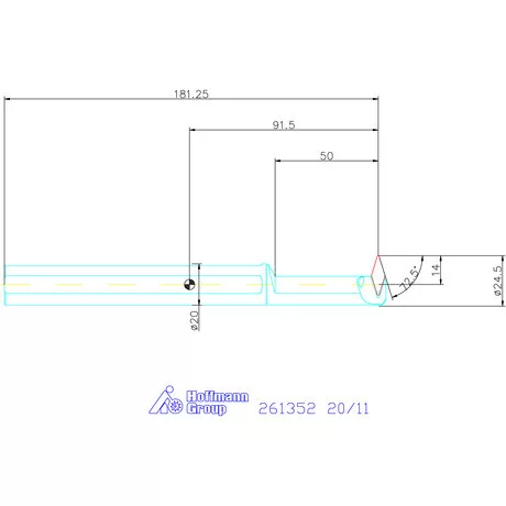 Furatkés, acél  20/11 mm