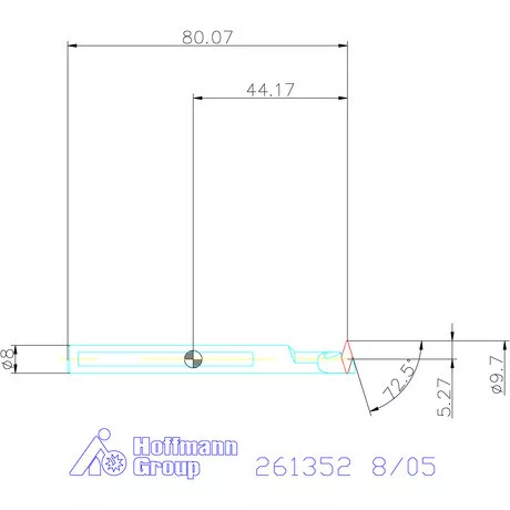 Furatkés, acél  8/05 mm