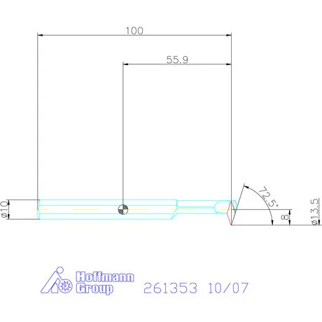 Furatkés, acél  10/07 mm