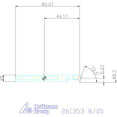 Furatkés, acél  8/05 mm